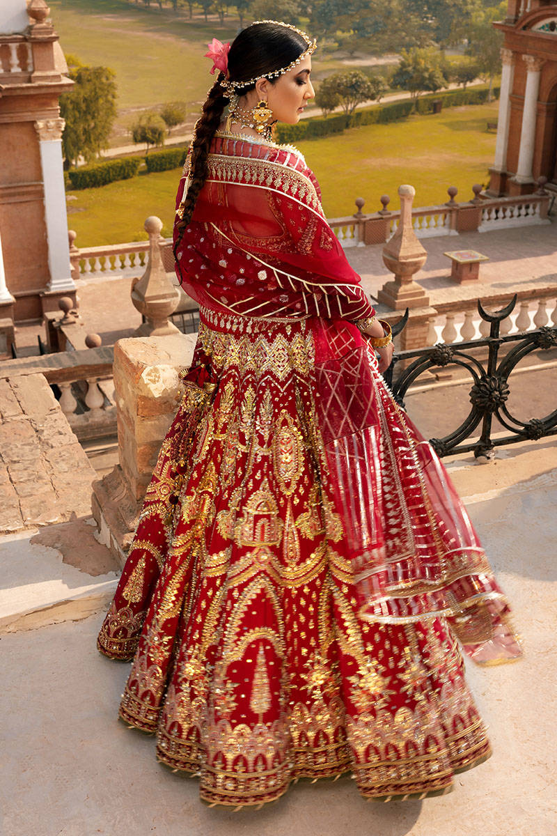 Majestic Scarlet Bridal Lehenga