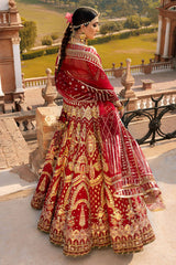 Majestic Scarlet Bridal Lehenga