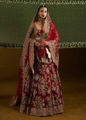 Imperial Crimson Bridal Lehenga