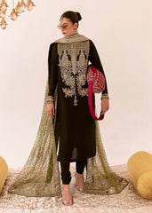 Midnight Majesty – Black Embroidered Formal Ensemble