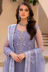 Lavender Twilight – Lilac Embroidered Formal Ensemble