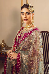 Majestic Rose – Magenta Embroidered Formal Ensemble