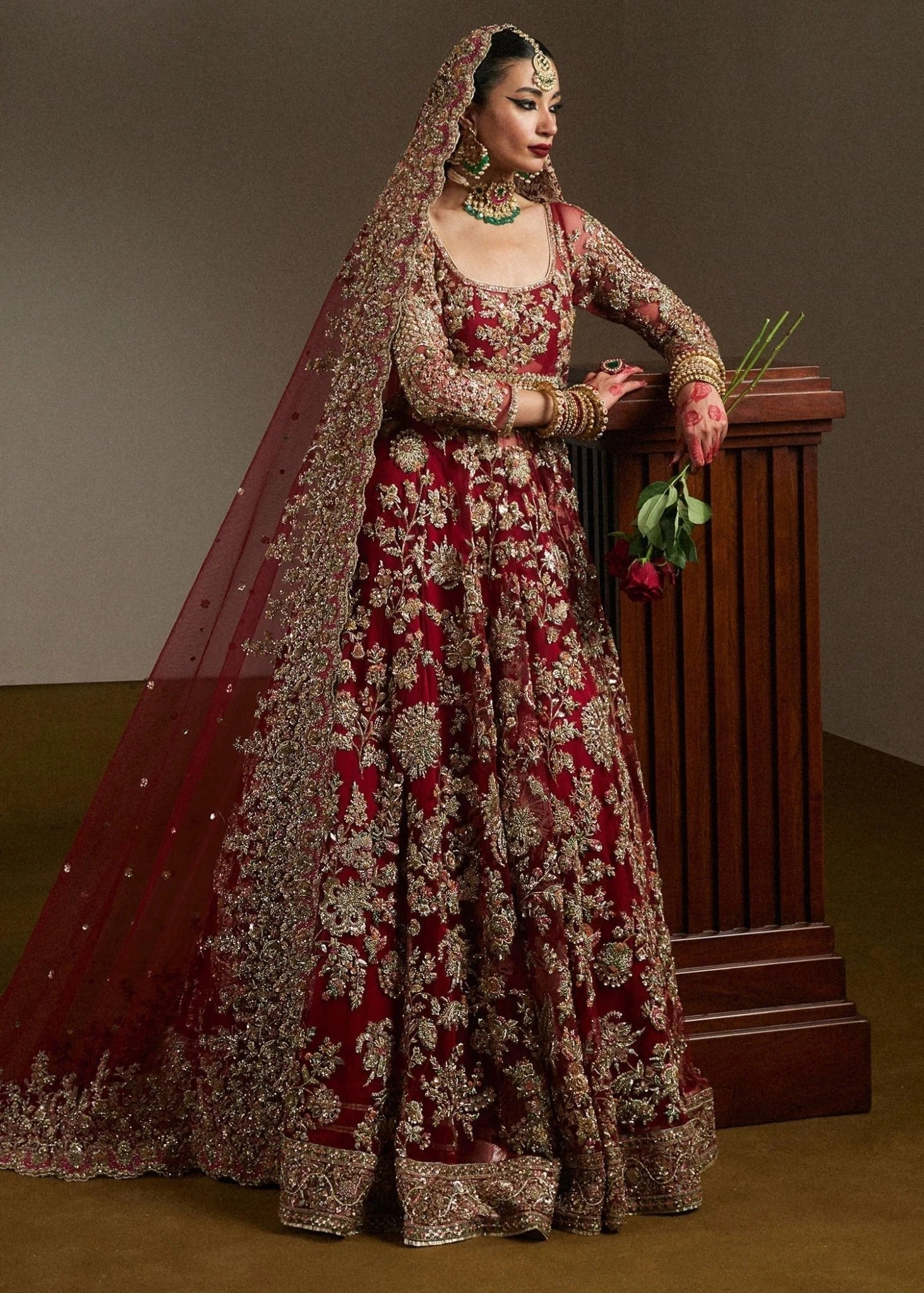 Imperial Crimson Bridal Lehenga