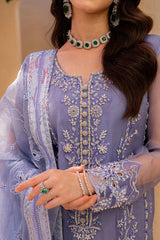 Lavender Twilight – Lilac Embroidered Formal Ensemble