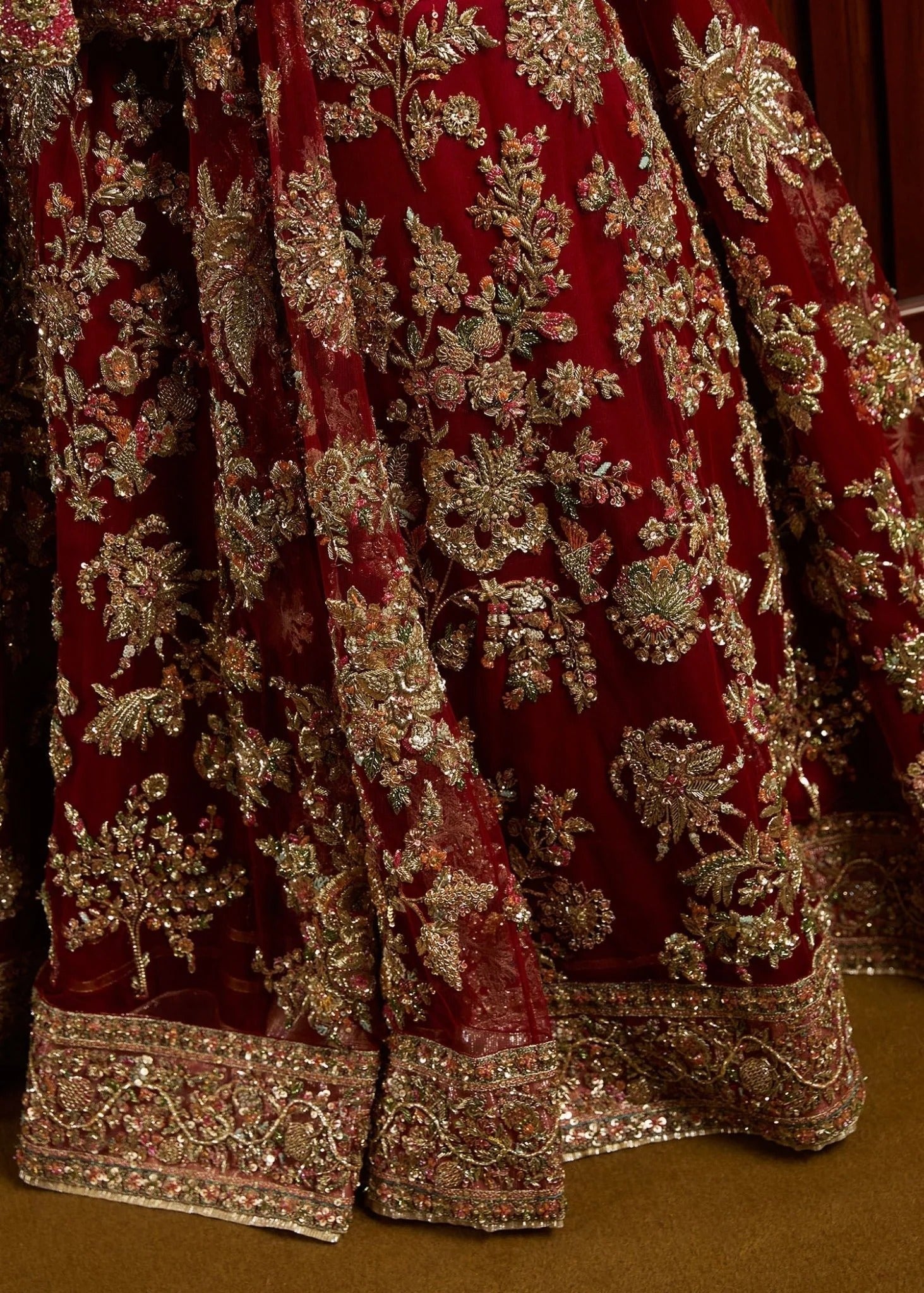 Imperial Crimson Bridal Lehenga