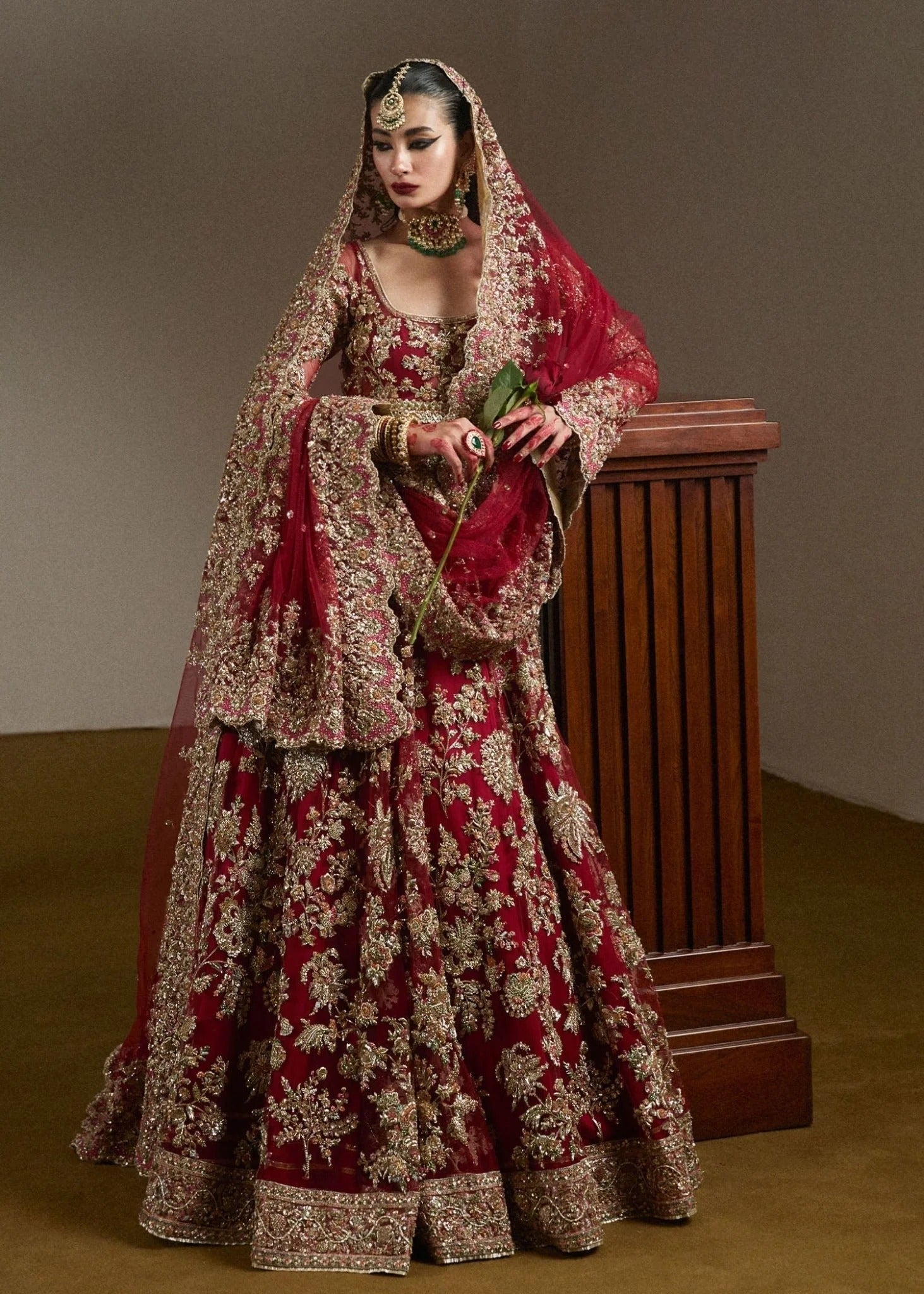 Imperial Crimson Bridal Lehenga